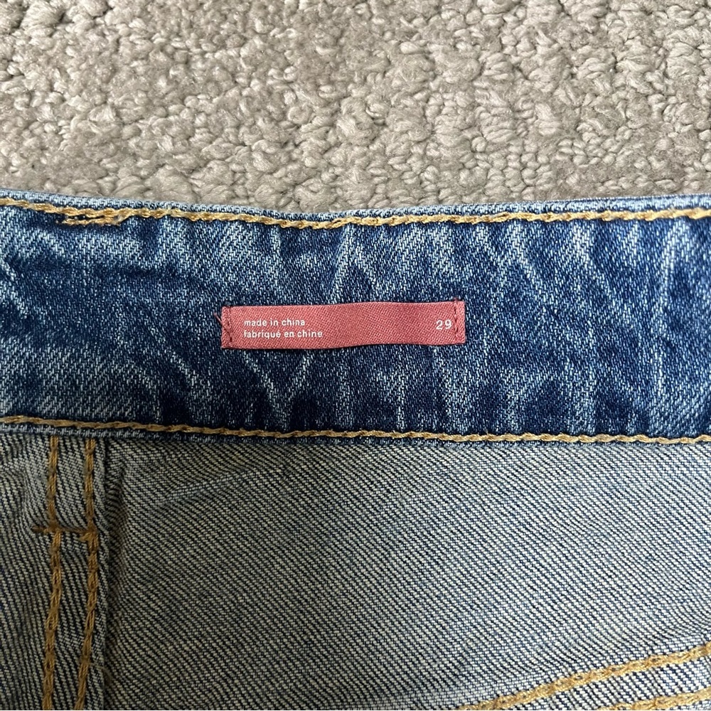 Anthropologie Blue Patchwork Boyfriend Jeans - Picture 9 of 10